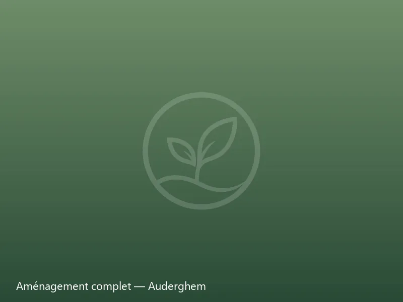 Aménagement complet d'un jardin de ville à Auderghem : nouvelle pelouse, parterres et bordures